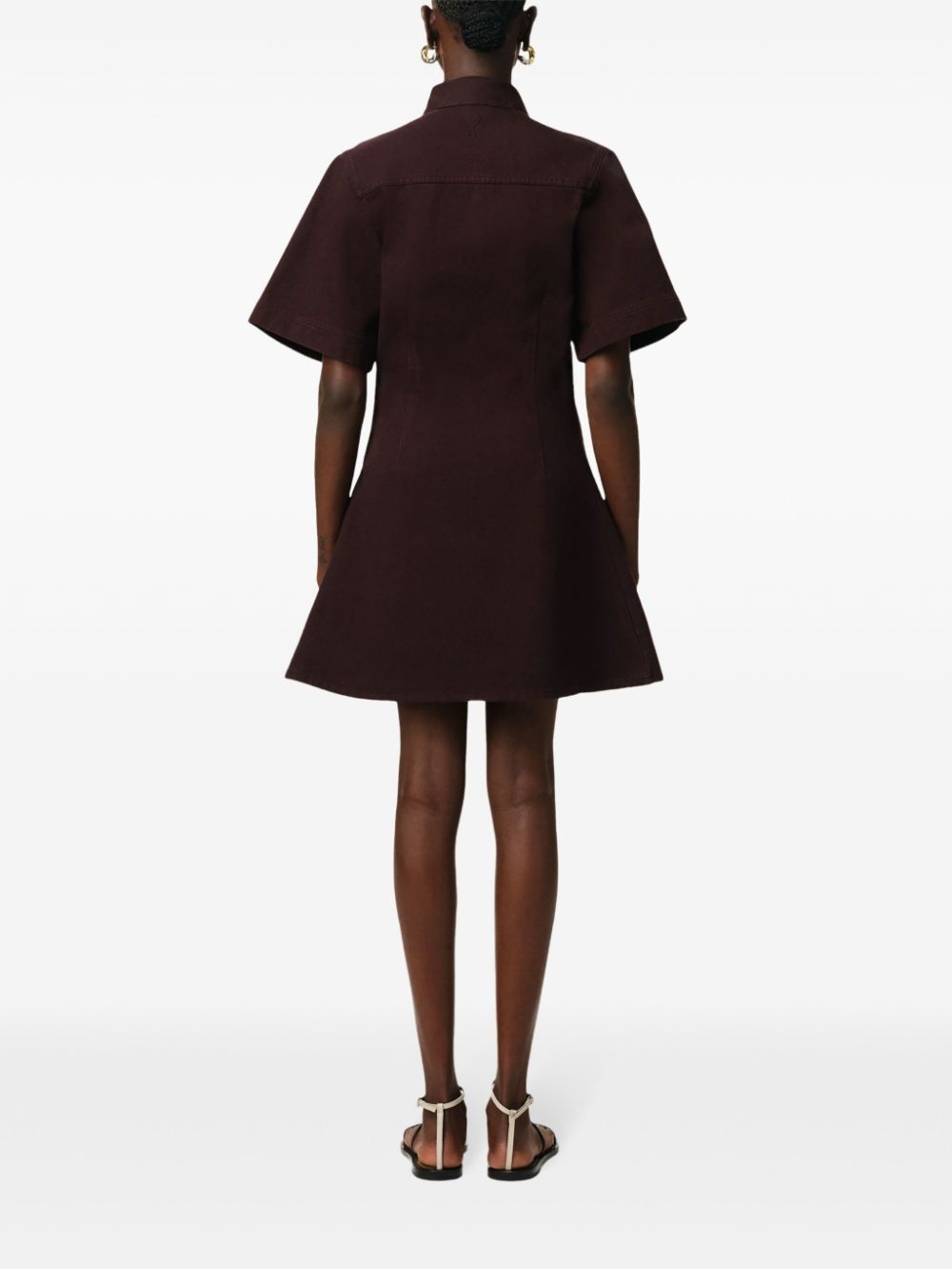 short-sleeve shirt dress - 4