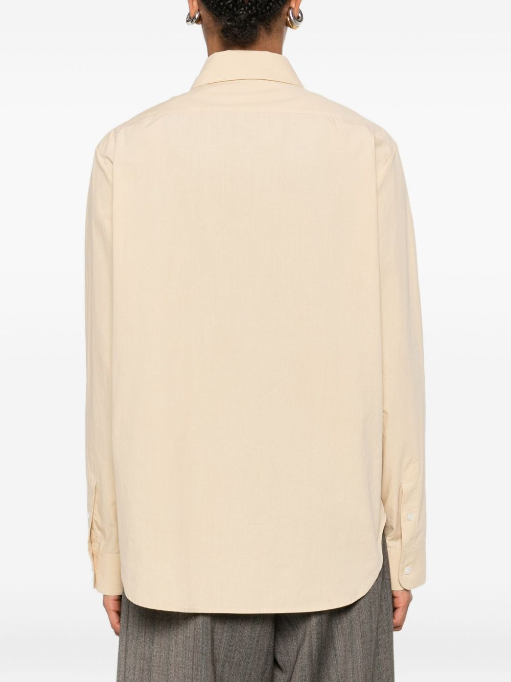 Margan long-sleeve curved hem shirt - 4
