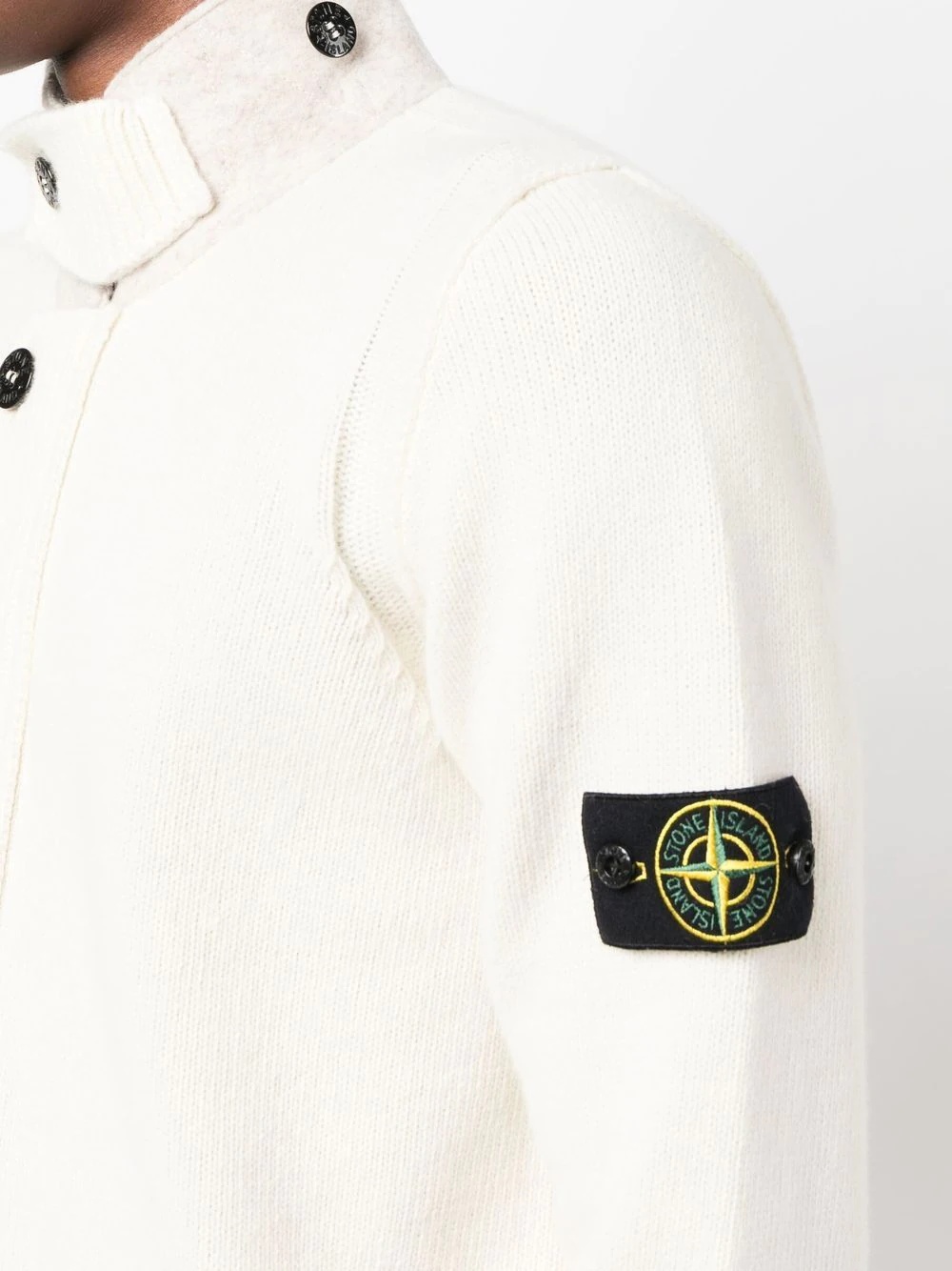 Compass-patch knitted cardigan - 5