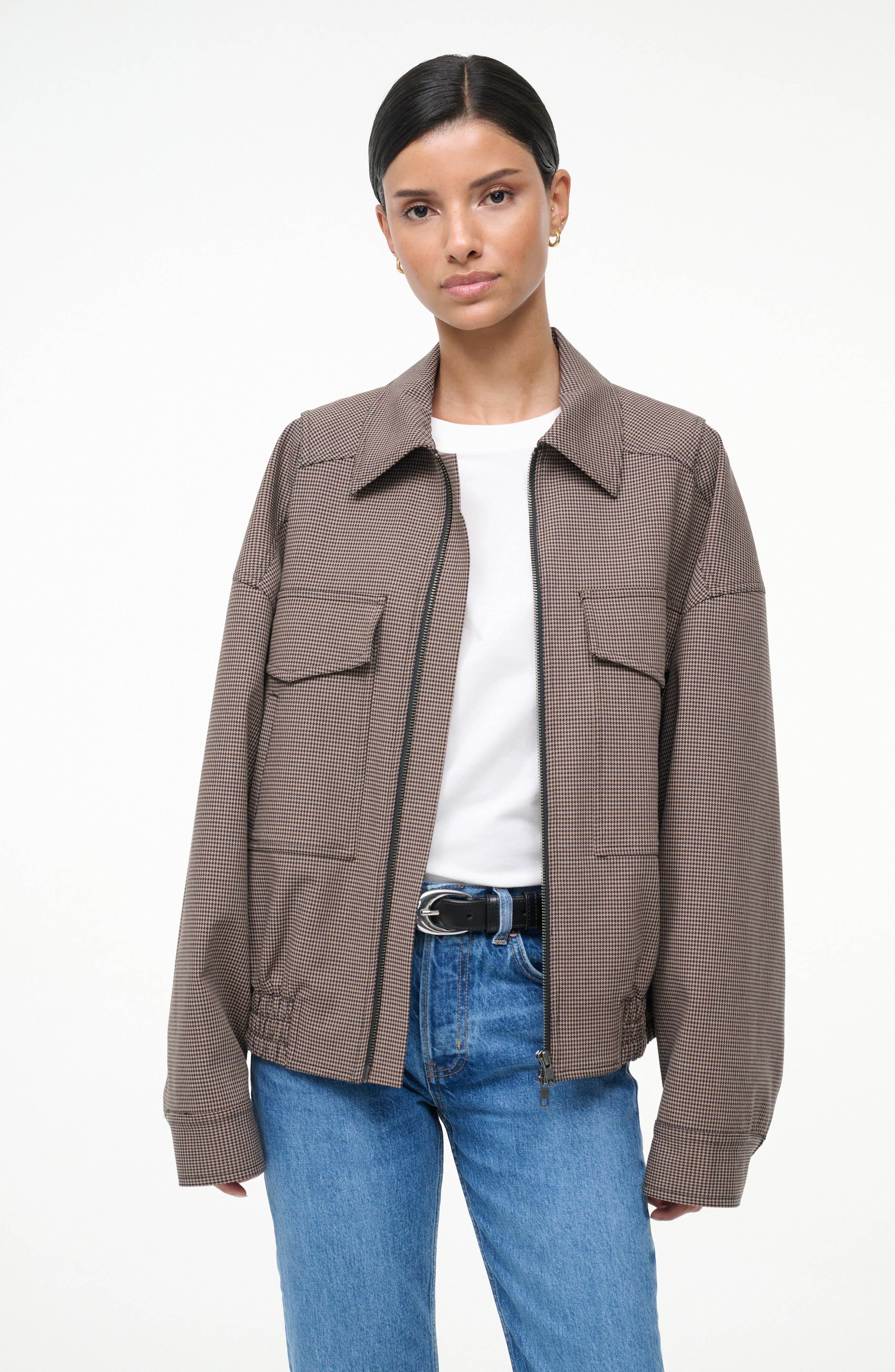 STAUD Eugene Micro Houndstooth Jacket at Nordstrom - 3