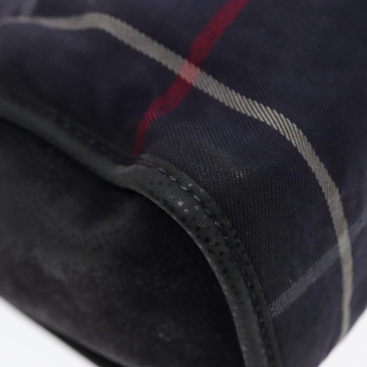 Burberry Nova Check Shoulder Bag Canvas Navy Gold - 16
