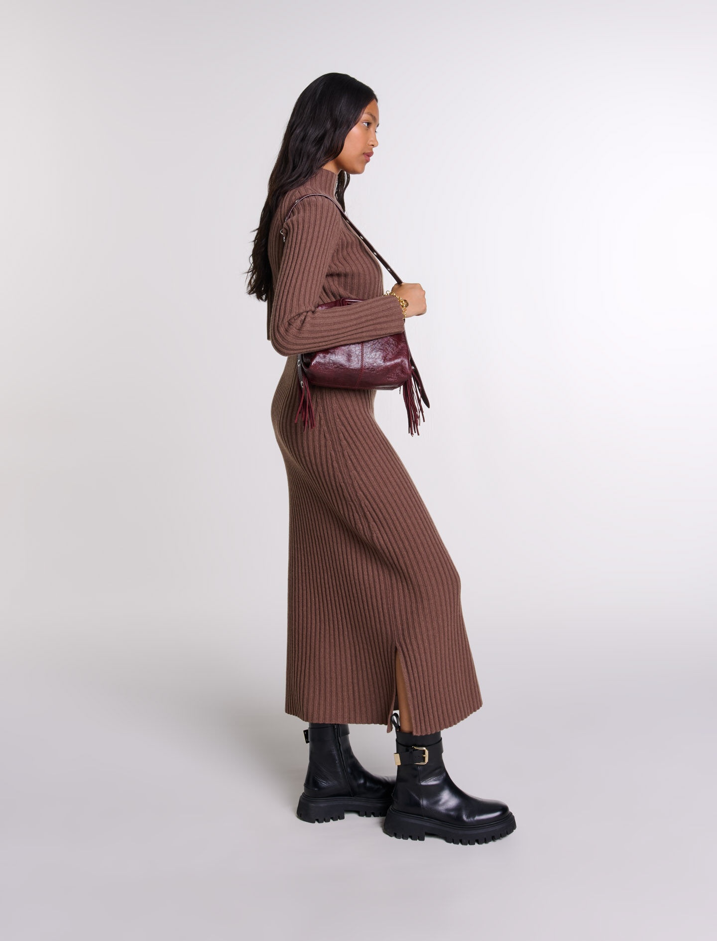 2-in-1 wool maxi dress - 3