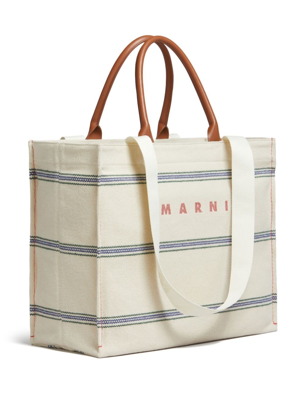 embroidered-logo canvas tote bag - 4