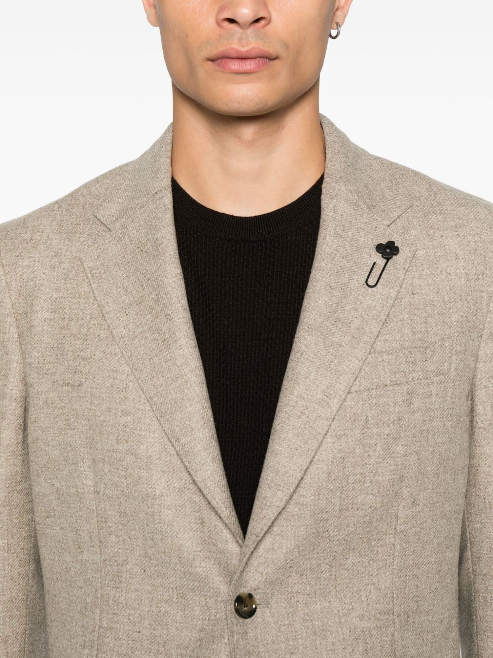 patch-pocket two-button jacket - 5