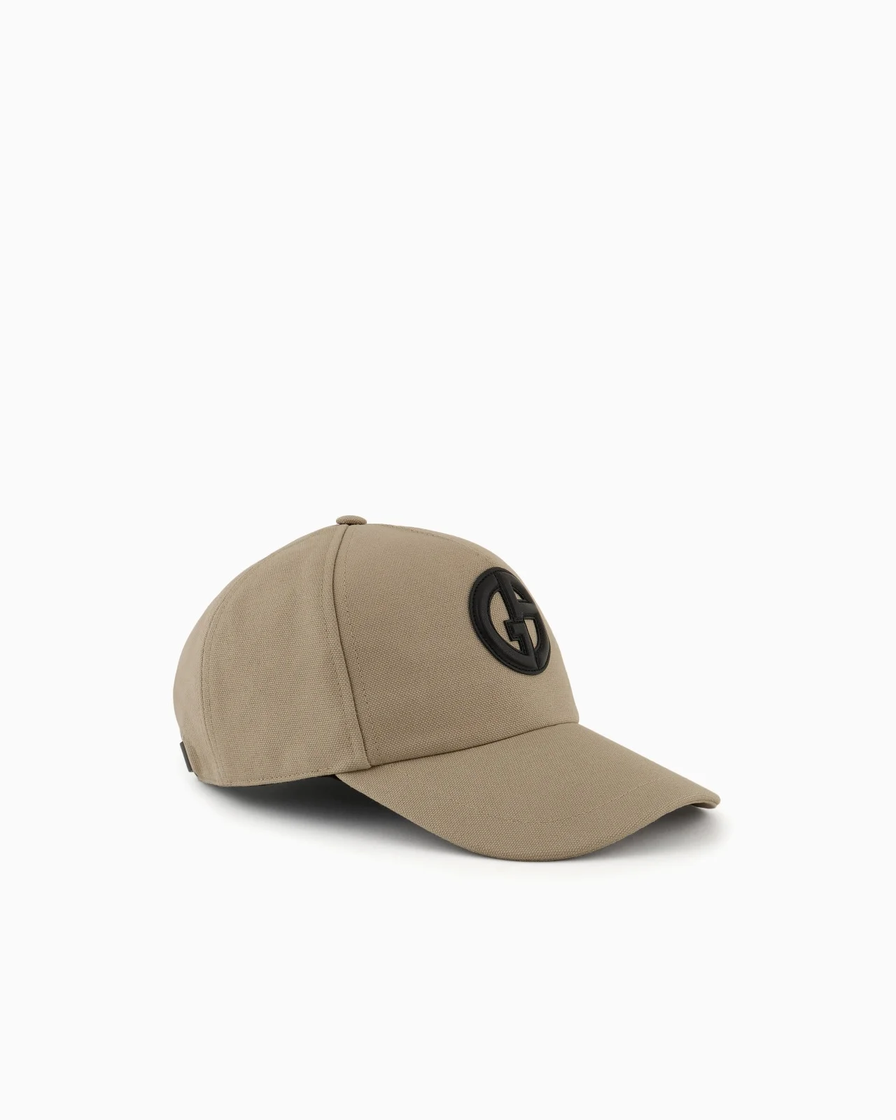 COTTON BASEBALL CAP WITH LEATHER LOGO - 1