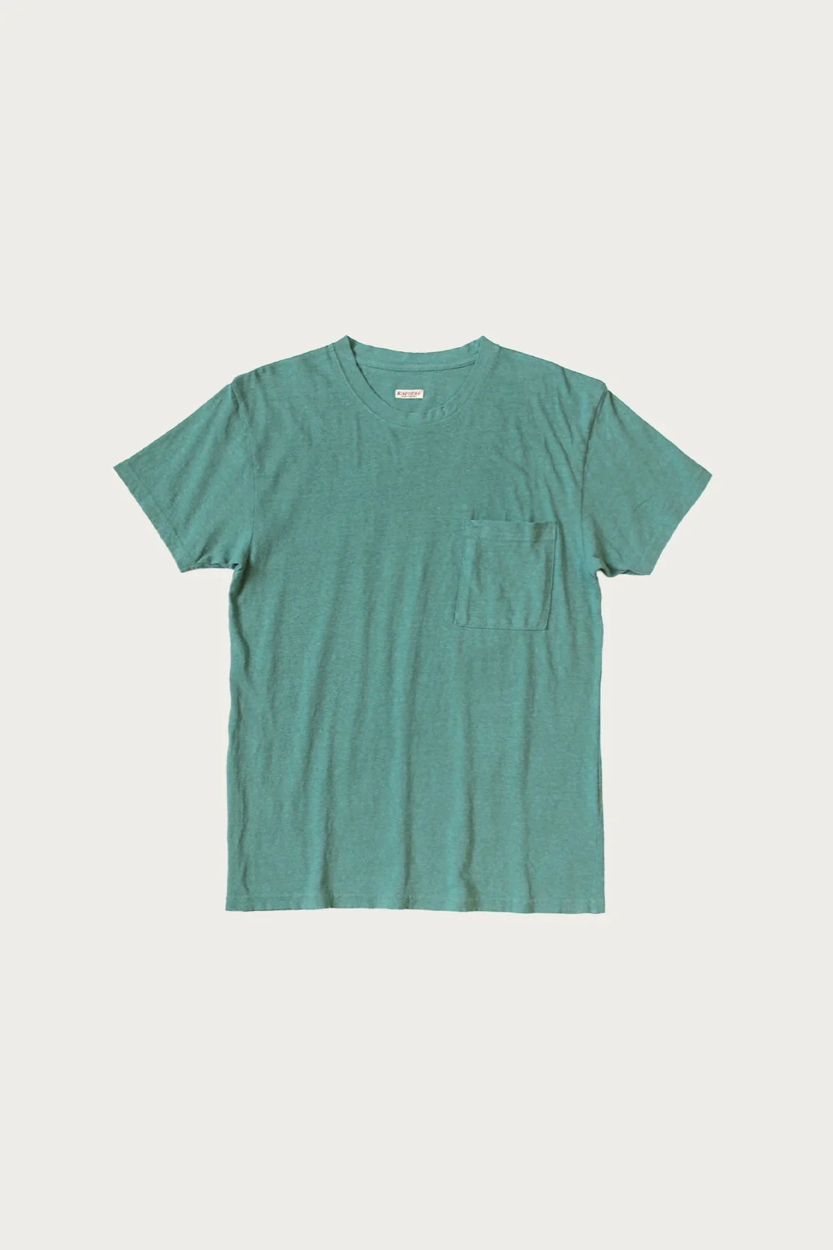 Gauze Jersey Crew Pocket T - Turquoise - 1