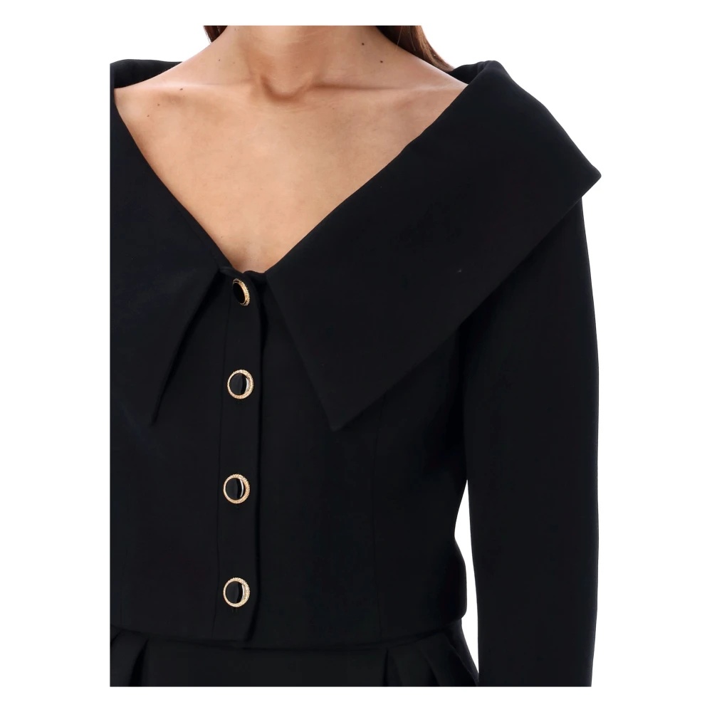 ジャケット ALESSANDRA RICH OFF SHOULDER BLAZER (FABX3822F4372 0900) Alessandra Rich BLACK OFF SHOULDER BLAZER JACKET | miinto
