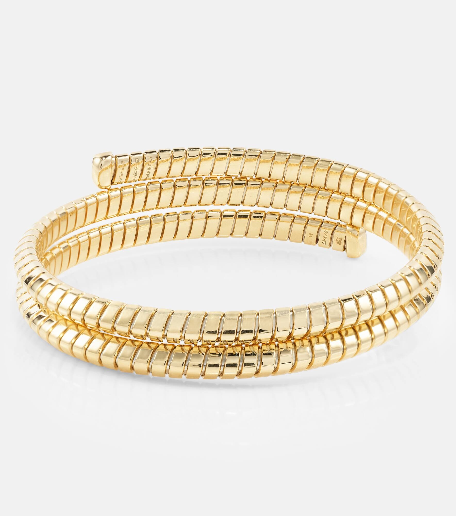 Trisolina Triple 18kt gold bangle with diamonds - 4