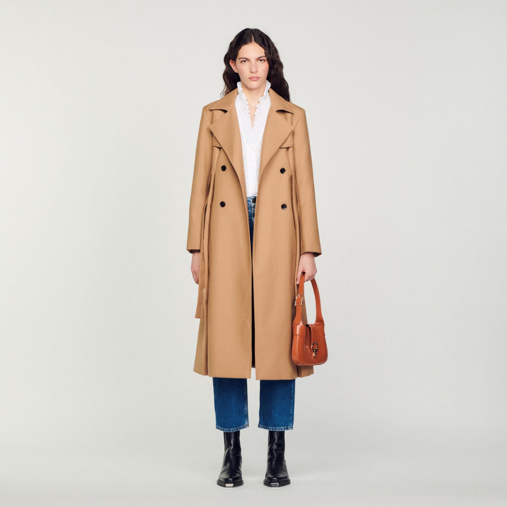 LONG TRENCH-STYLE COAT - 2