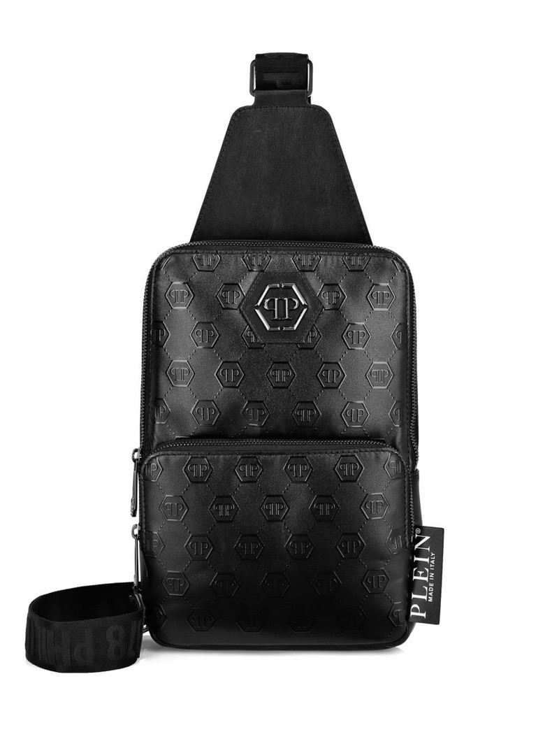 monogram-embossed crossbody bag 1