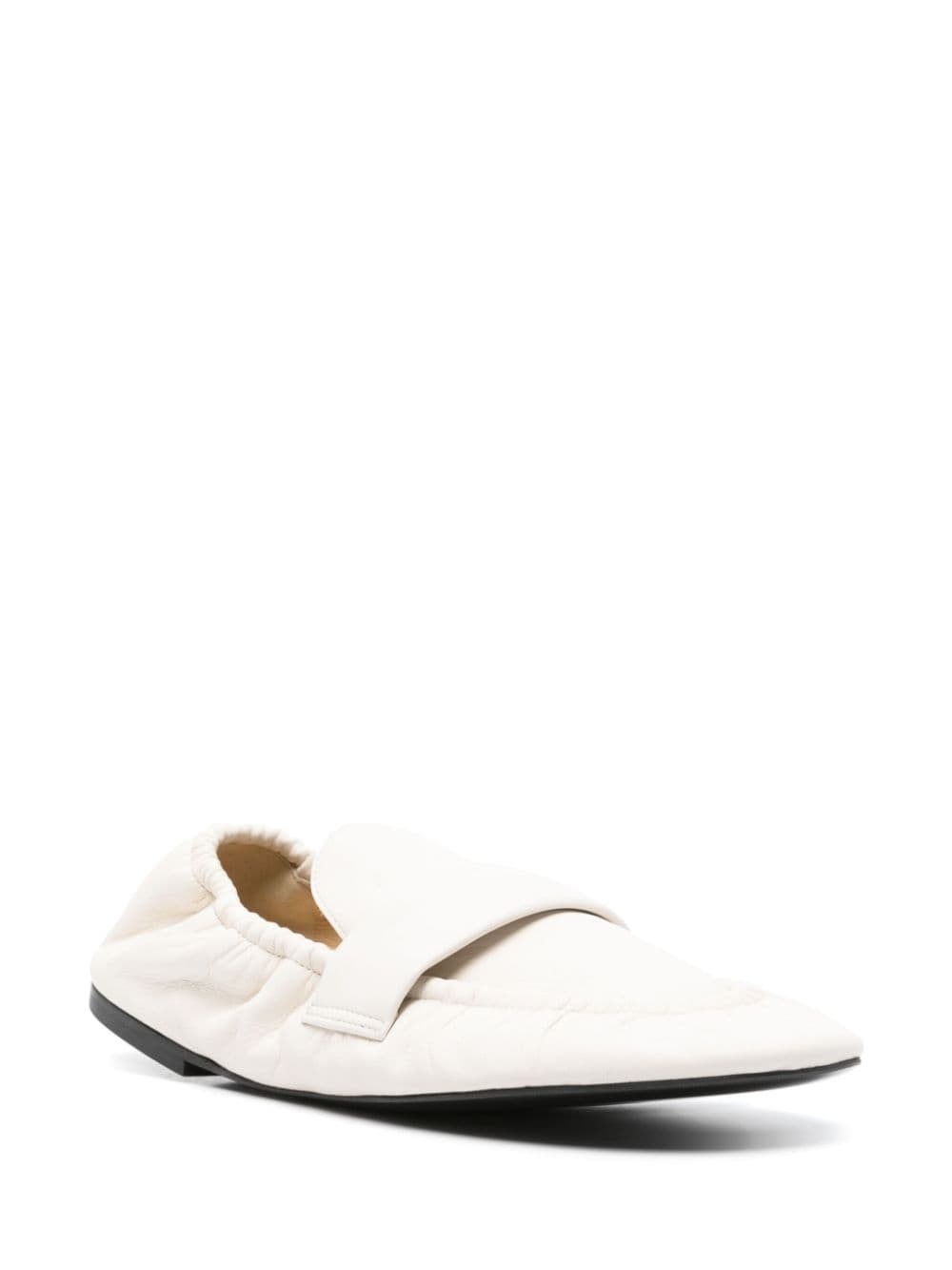 Glove leather flat loafers - 2