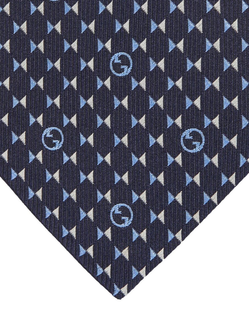 GUCCI logo geometric tie outlook