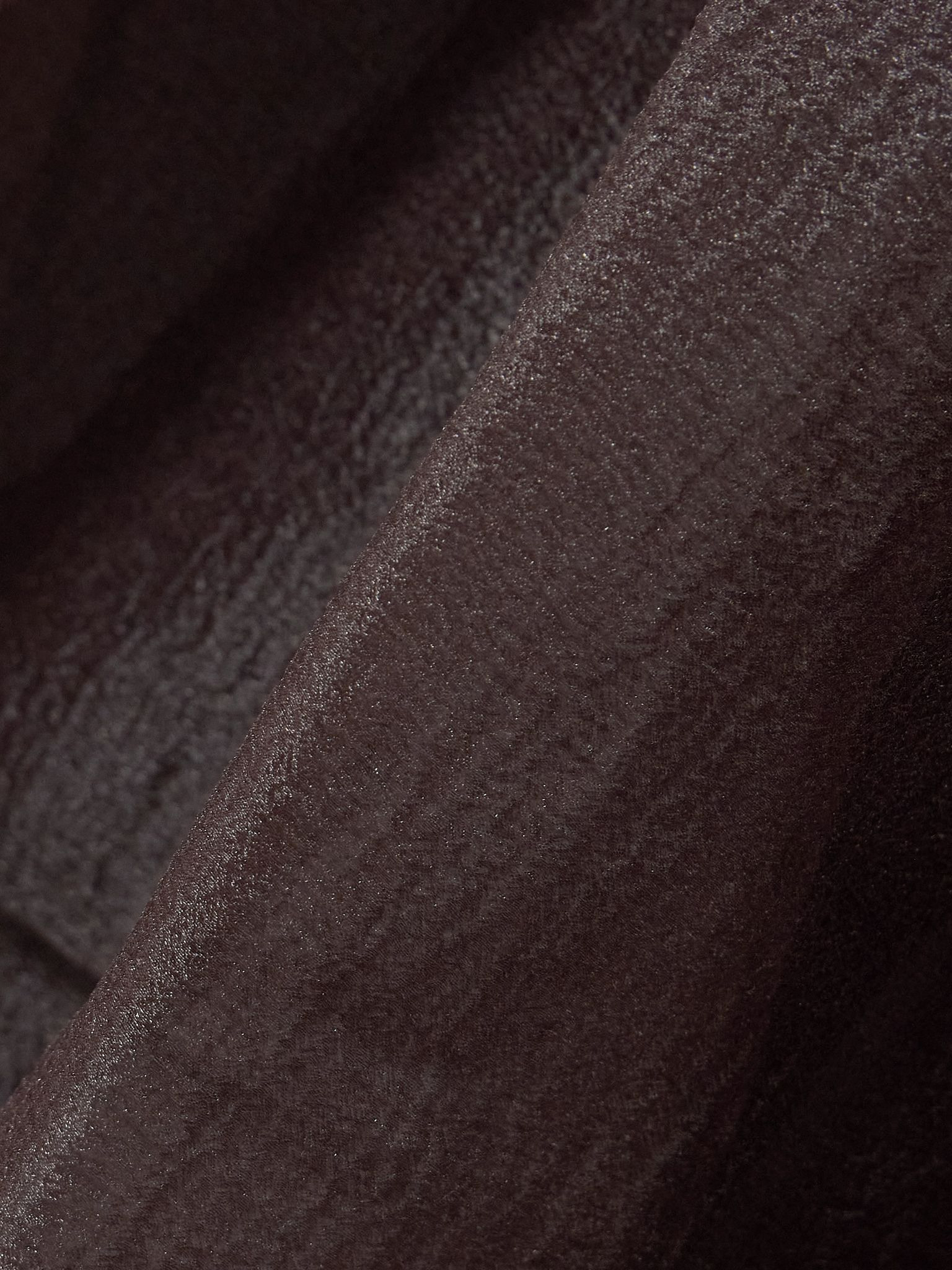 Calluna tie-neck tiered organza maxi dress Brown - 4