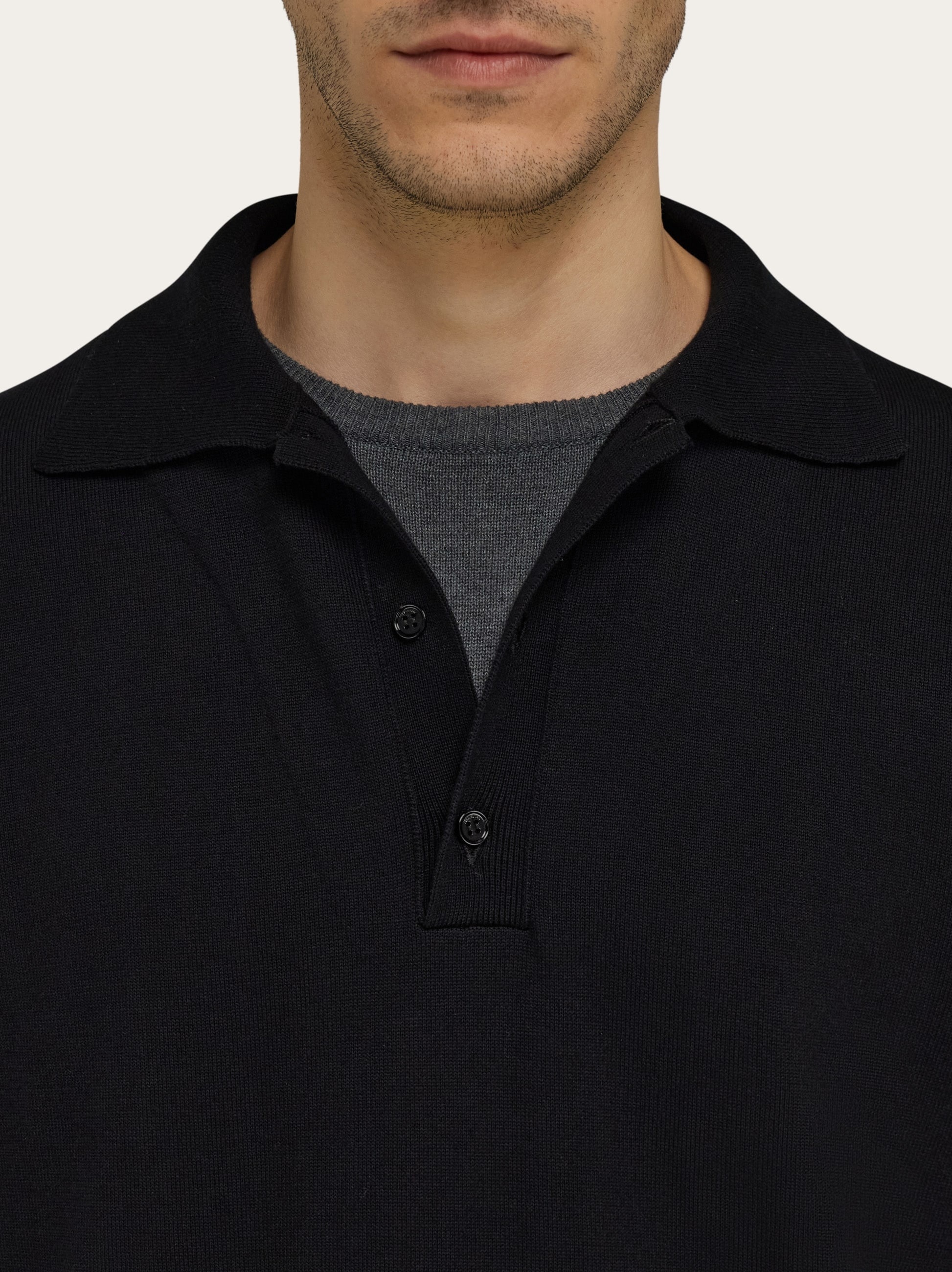 Layered long sleeved polo - 5