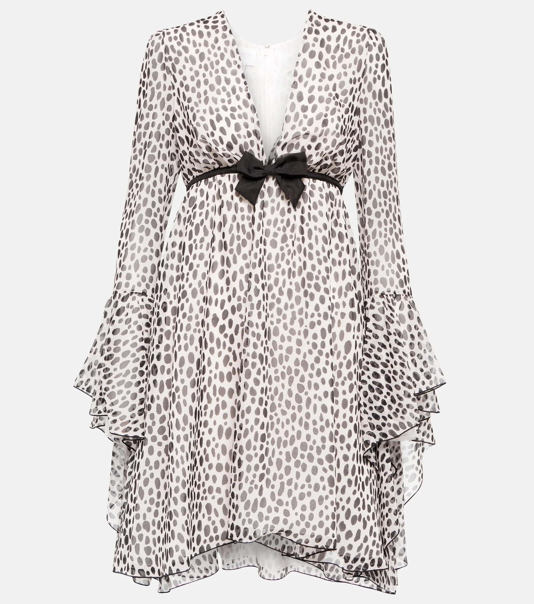 Leopard-print silk minidress - 1