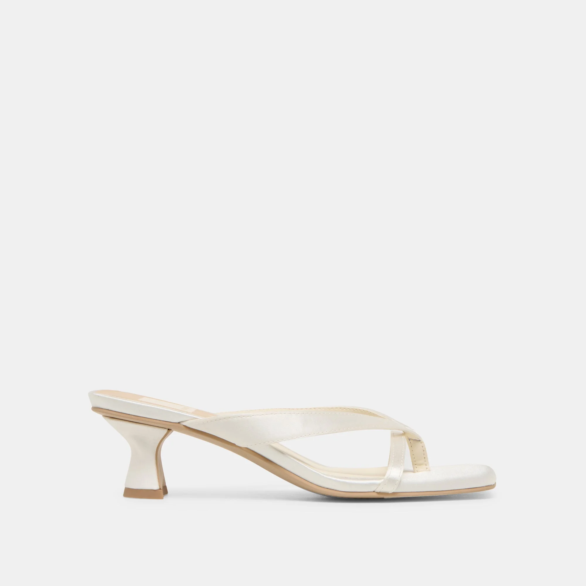 BREVEL HEELS TRUE WHITE SATIN - 1