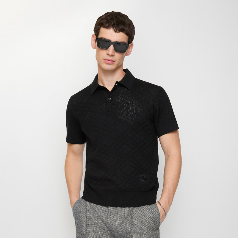 Burberry Check Wool Polo Shirt outlook