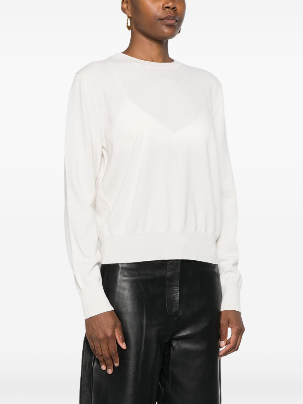 long-sleeve cashmere sweater - 3