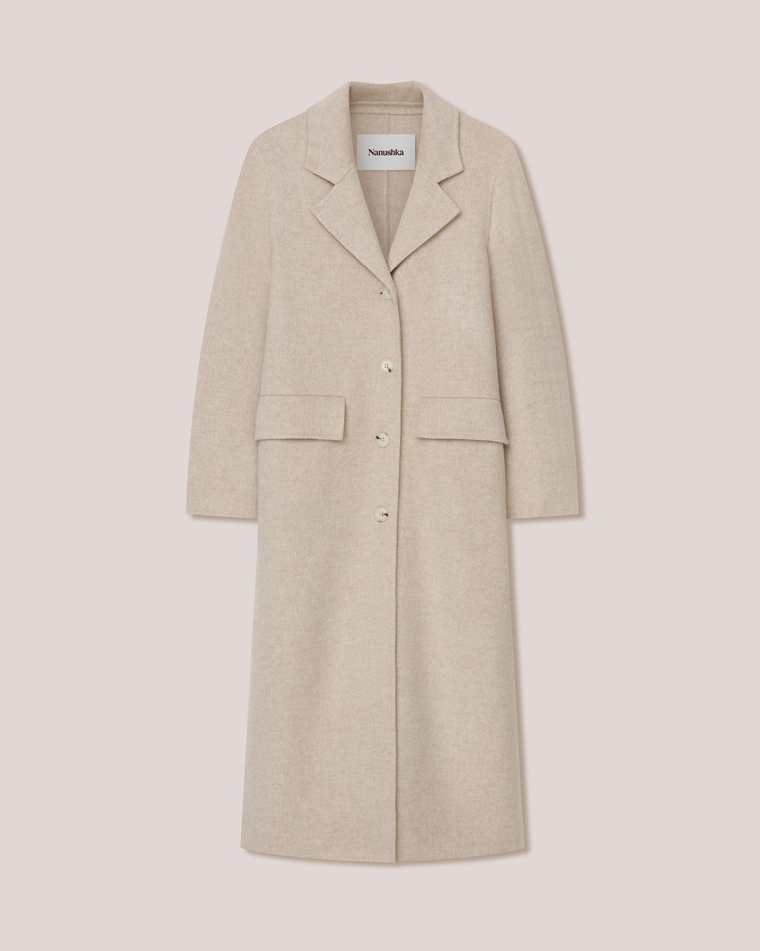 ILYS - Double wool flared coat - Oat - 1