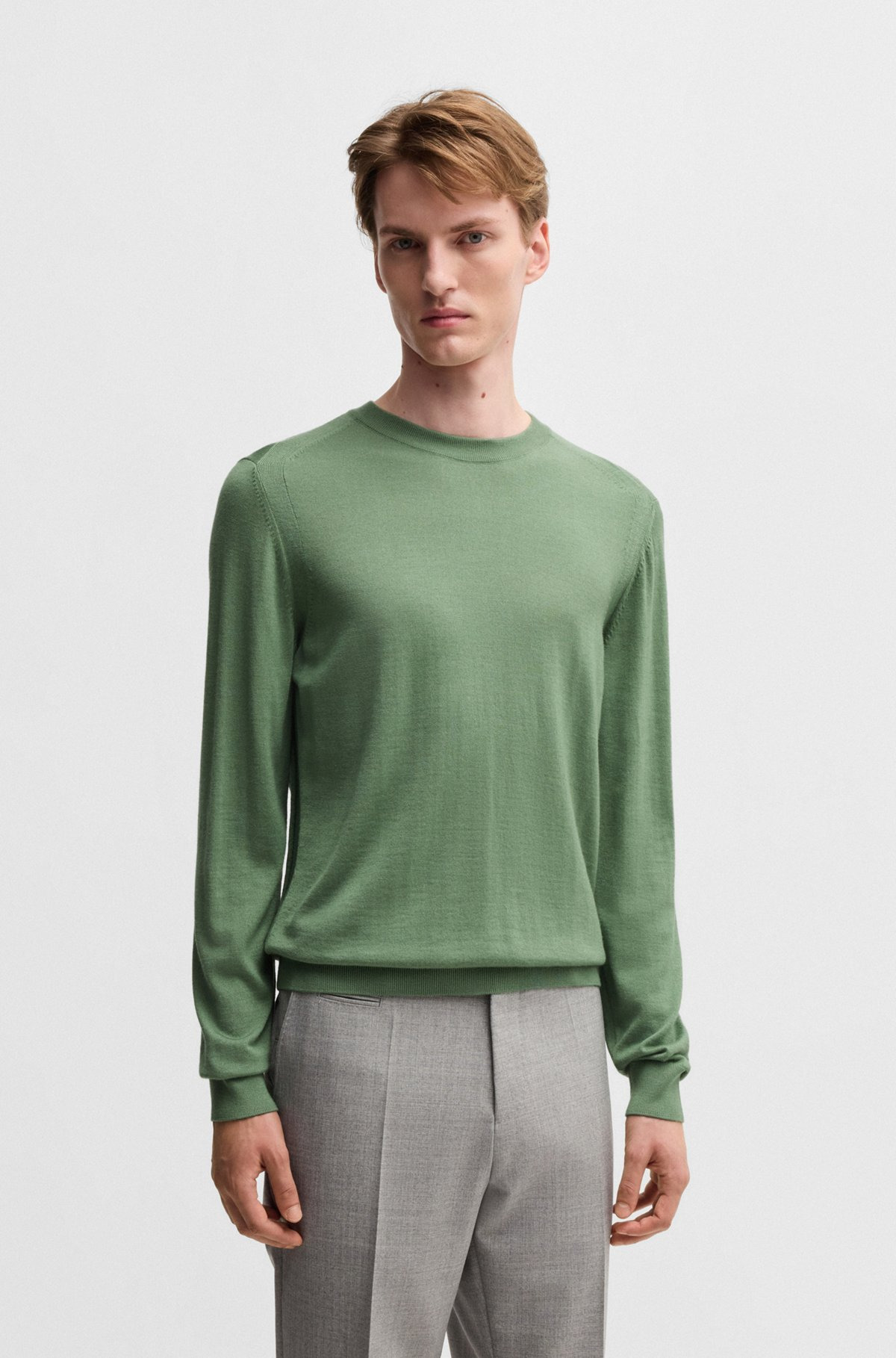 REGULAR-FIT SWEATER IN WOOL, SILK AND CASHMERE - 2