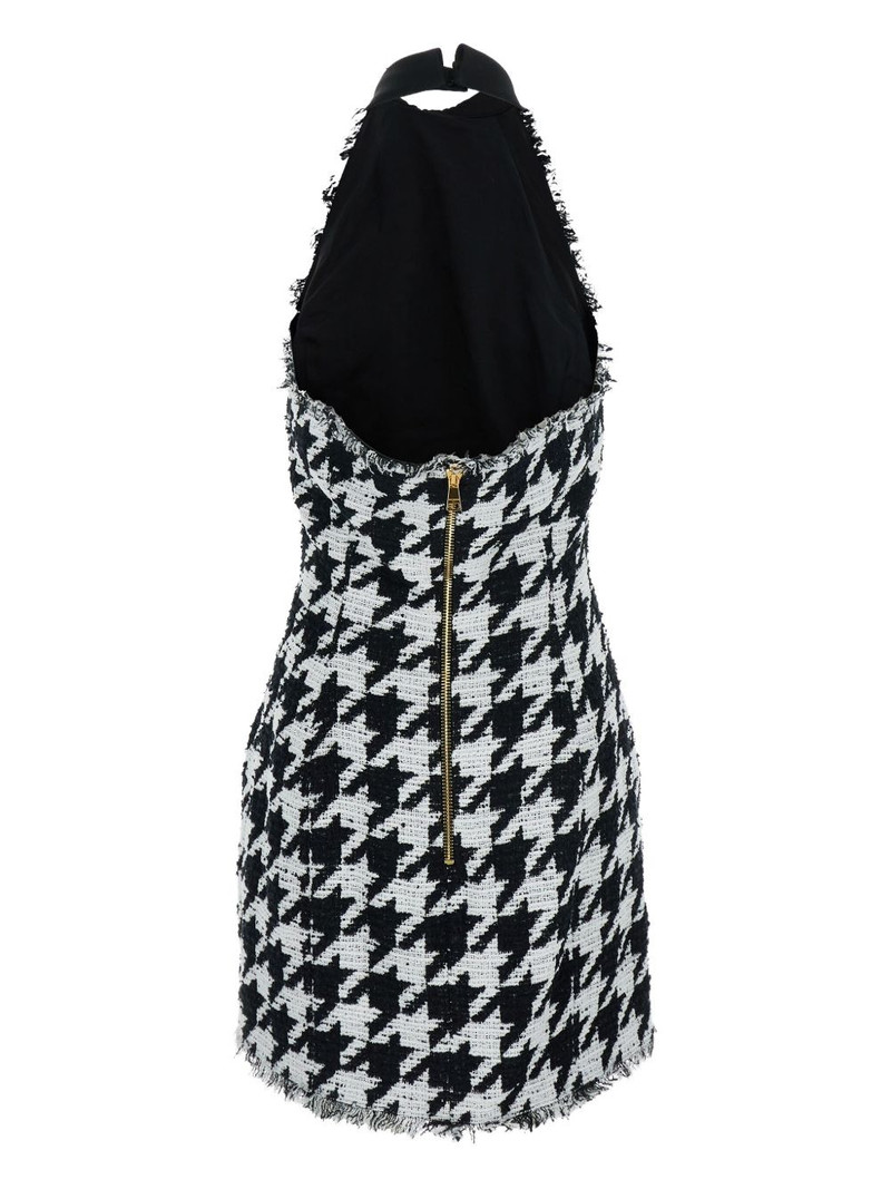 Balmain houndstooth button-detailed mini dress outlook