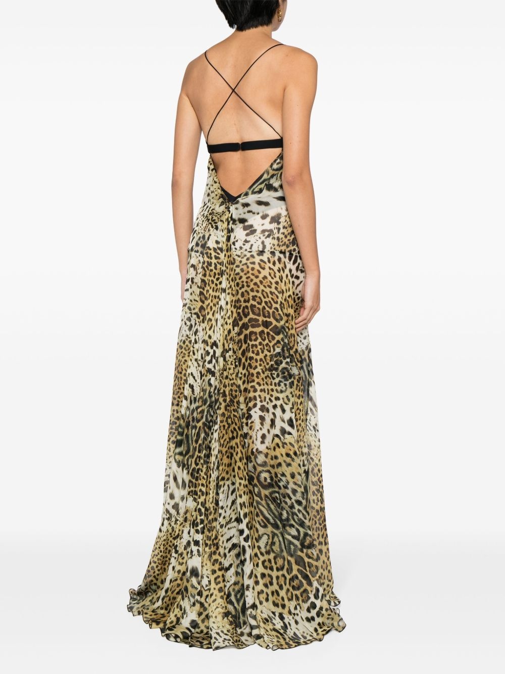 leopard-print long dress - 4