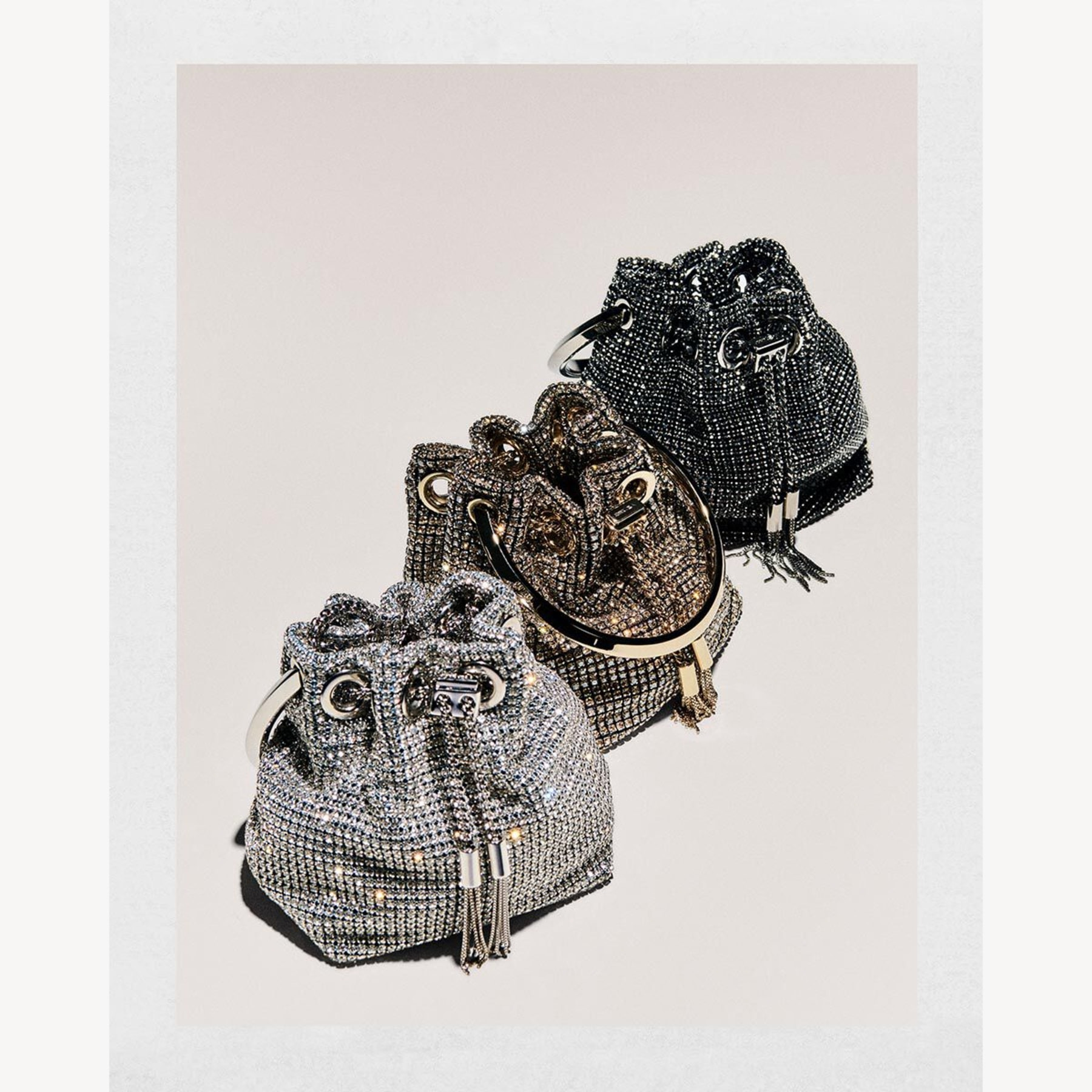 Micro Bon Bon
Silver Crystal Mesh Bag with Crystal Handle - 6