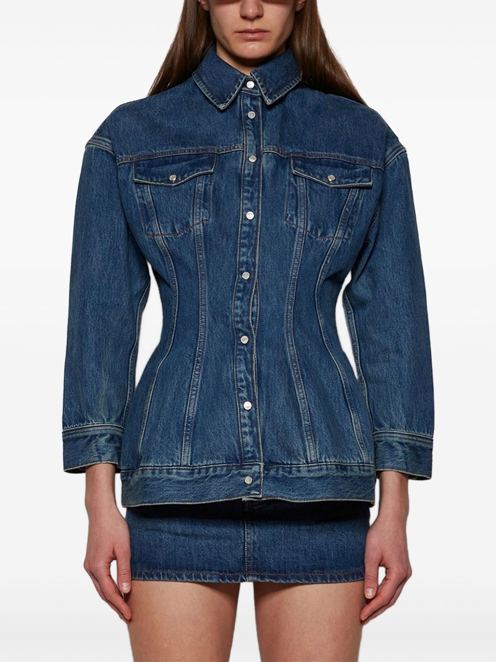 Contour denim jacket - 3