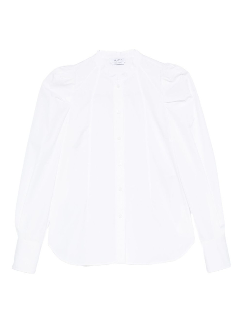 puff-sleeve button-front shirt 1