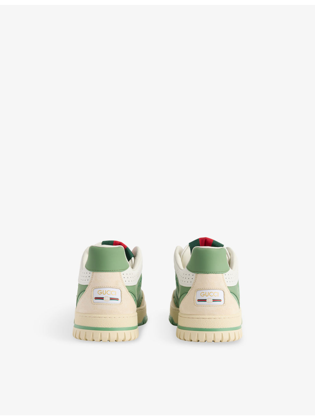 Re-Web GG Canvas and Leather Low-Top Trainers - 4