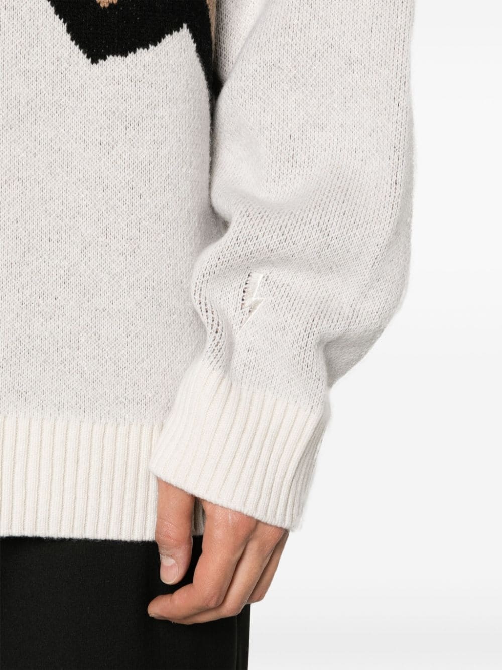 intarsia-knit wool jumper - 5