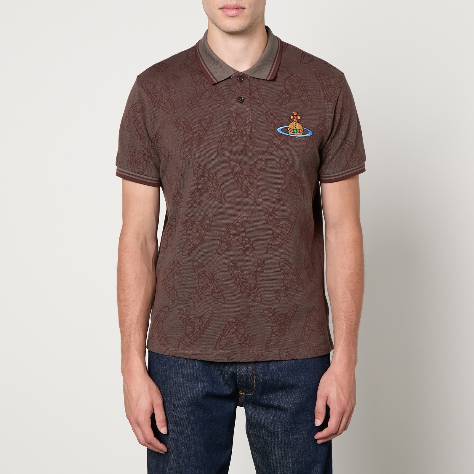 Vivienne Westwood Allover Orb Cotton Polo Shirt - 1