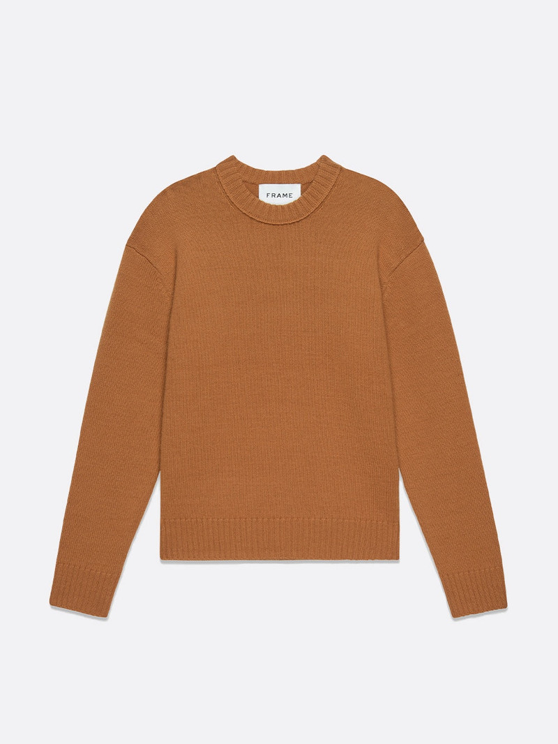 Cashmere Crewneck Sweater in Rust 1