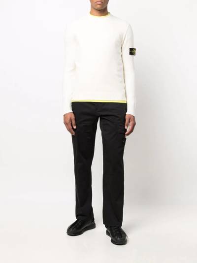 Stone Island logo-patch knitted jumper outlook