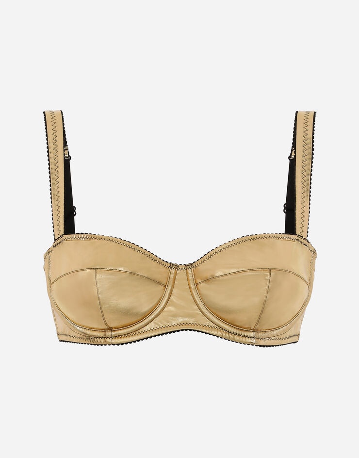 Foiled jersey balconette bra - 1