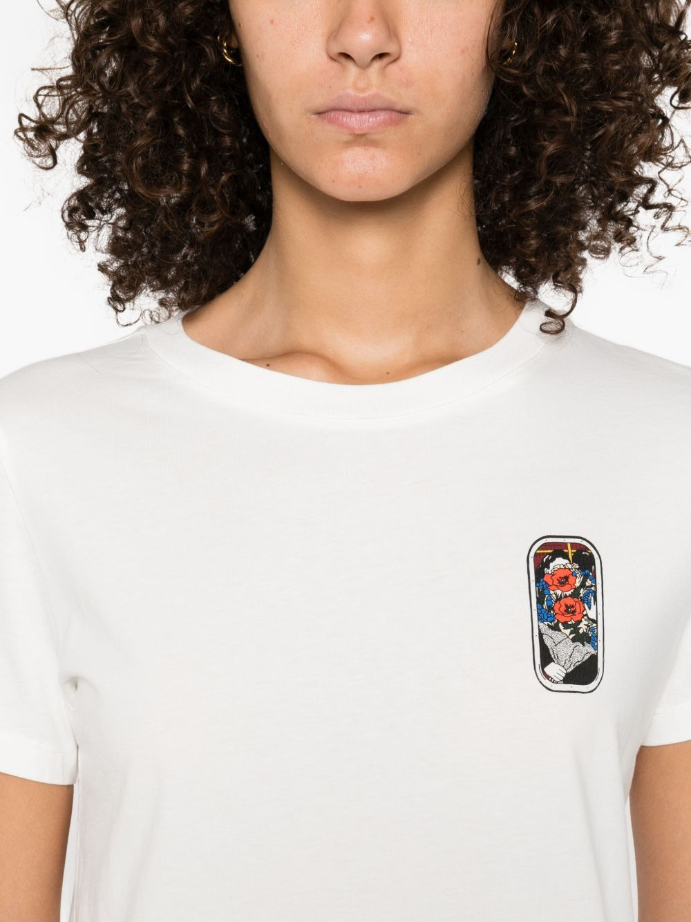 graphic-print cotton top - 5