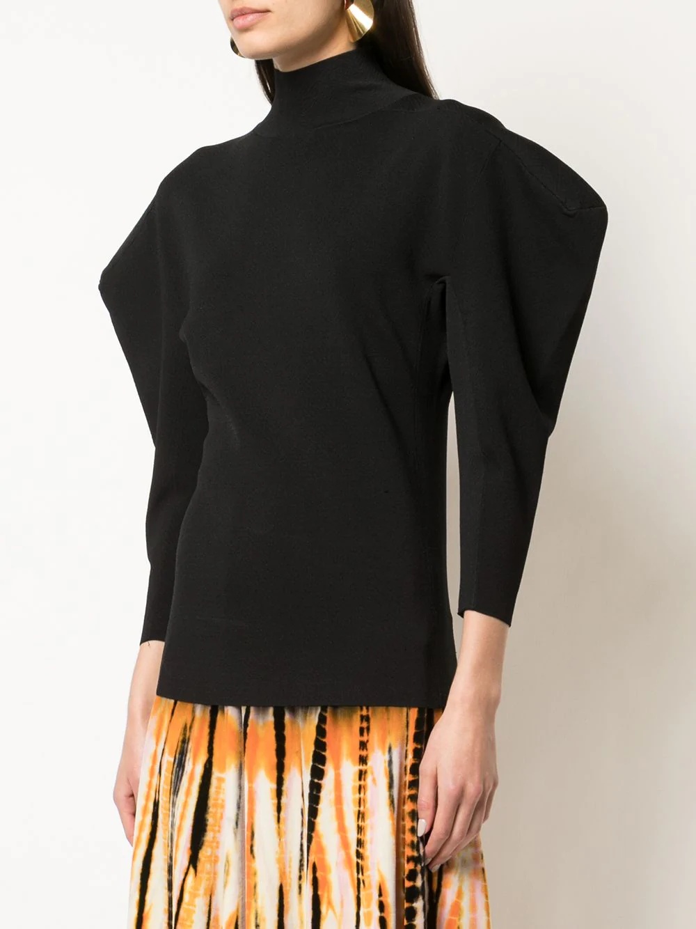 structured shoulders turtleneck jumper - 3