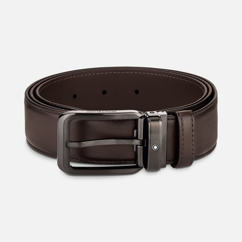 Shaded brown 35 mm leather belt 1