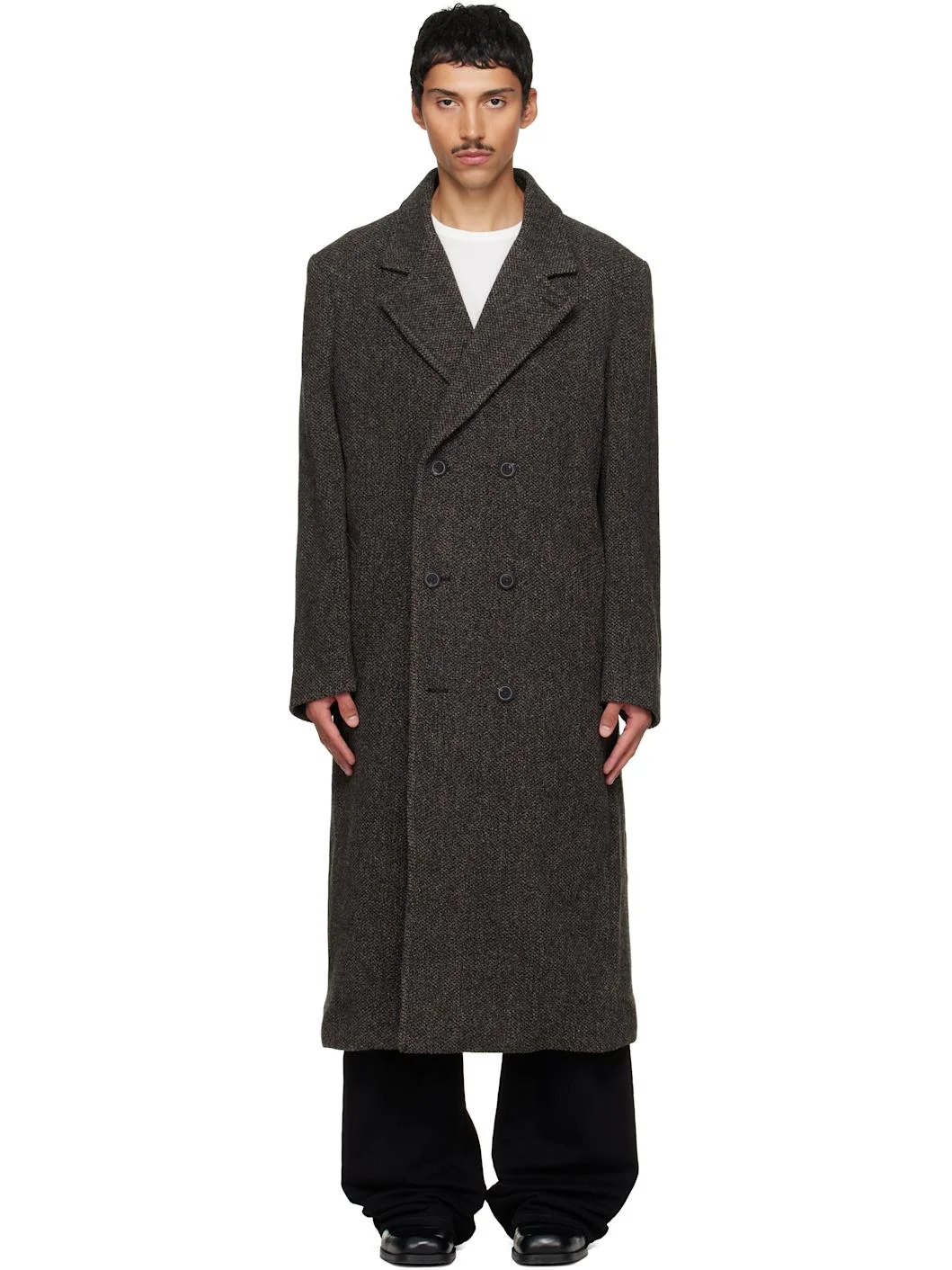 Brown Tweed Coat - 1