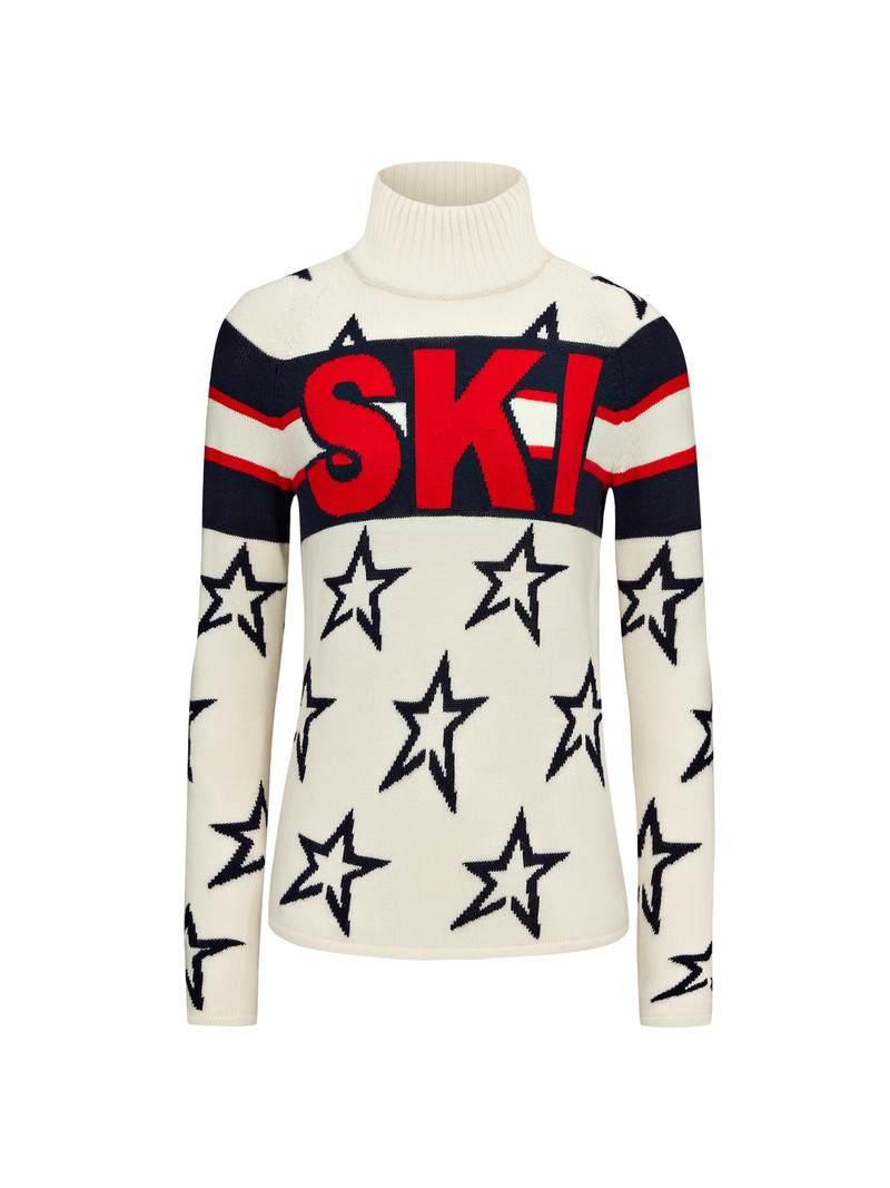 Women's Brixen Wool Sweater - Snow White 1