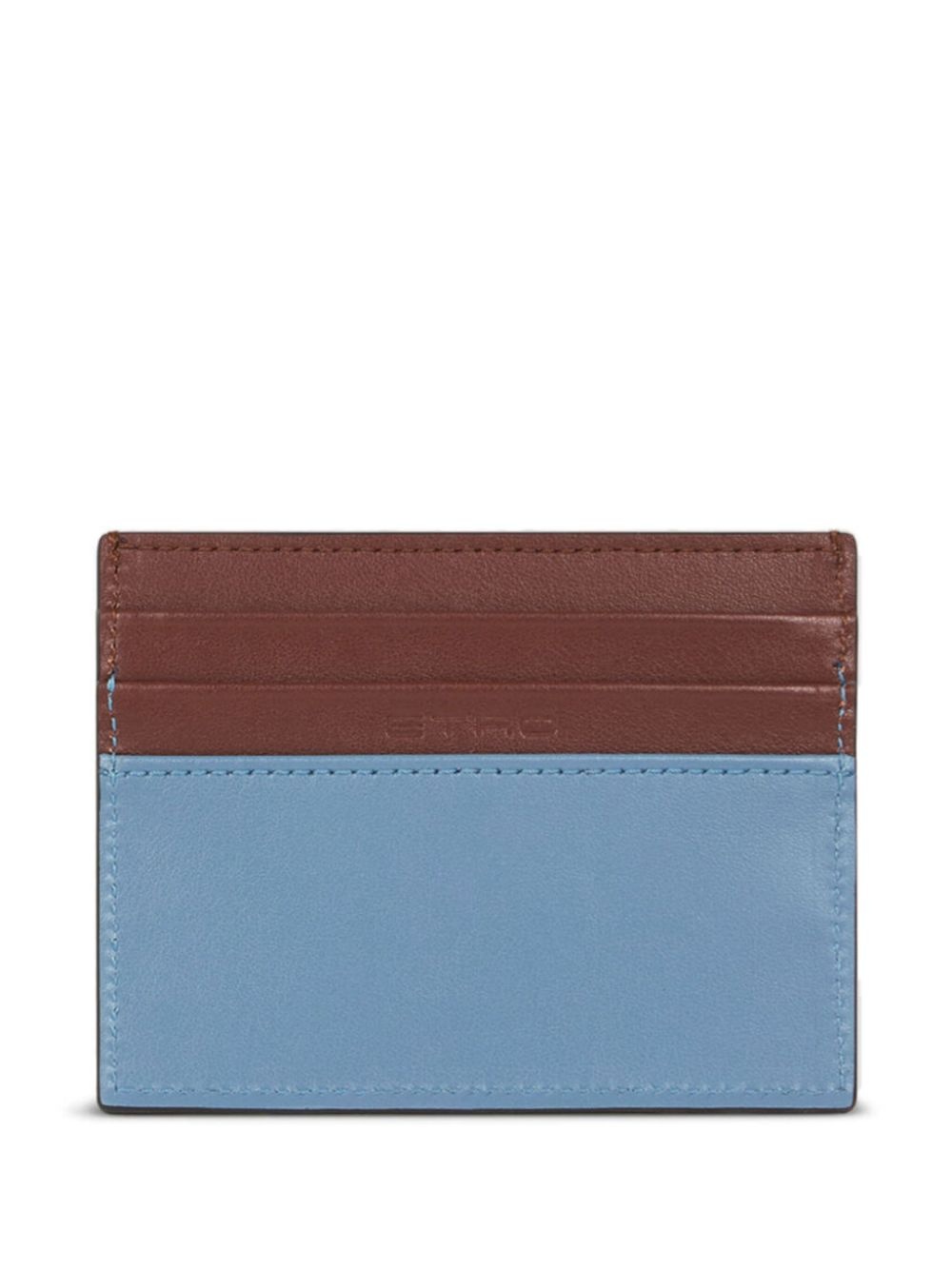 two-tone leather cardholder - 2