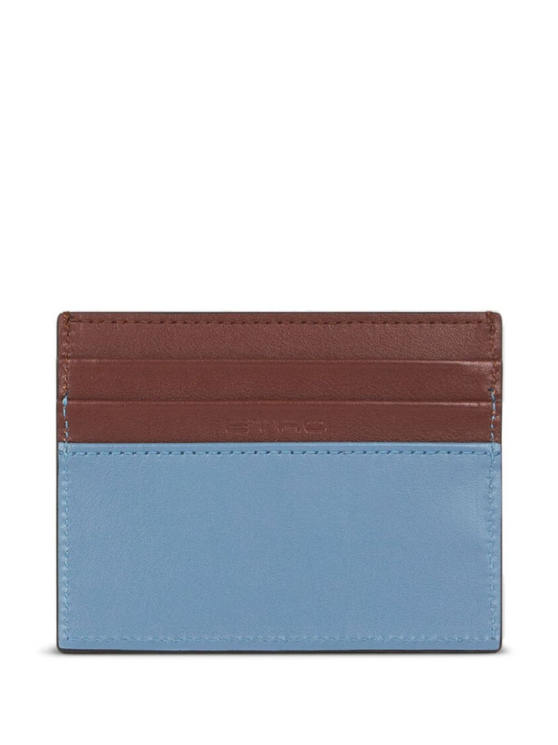 Etro two-tone leather cardholder outlook