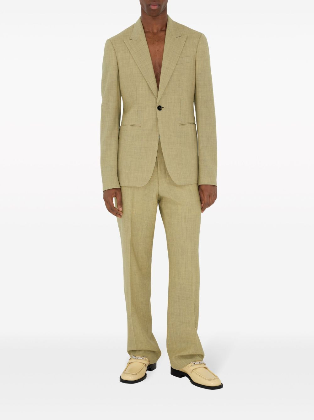straight-leg tailored wool trousers - 2