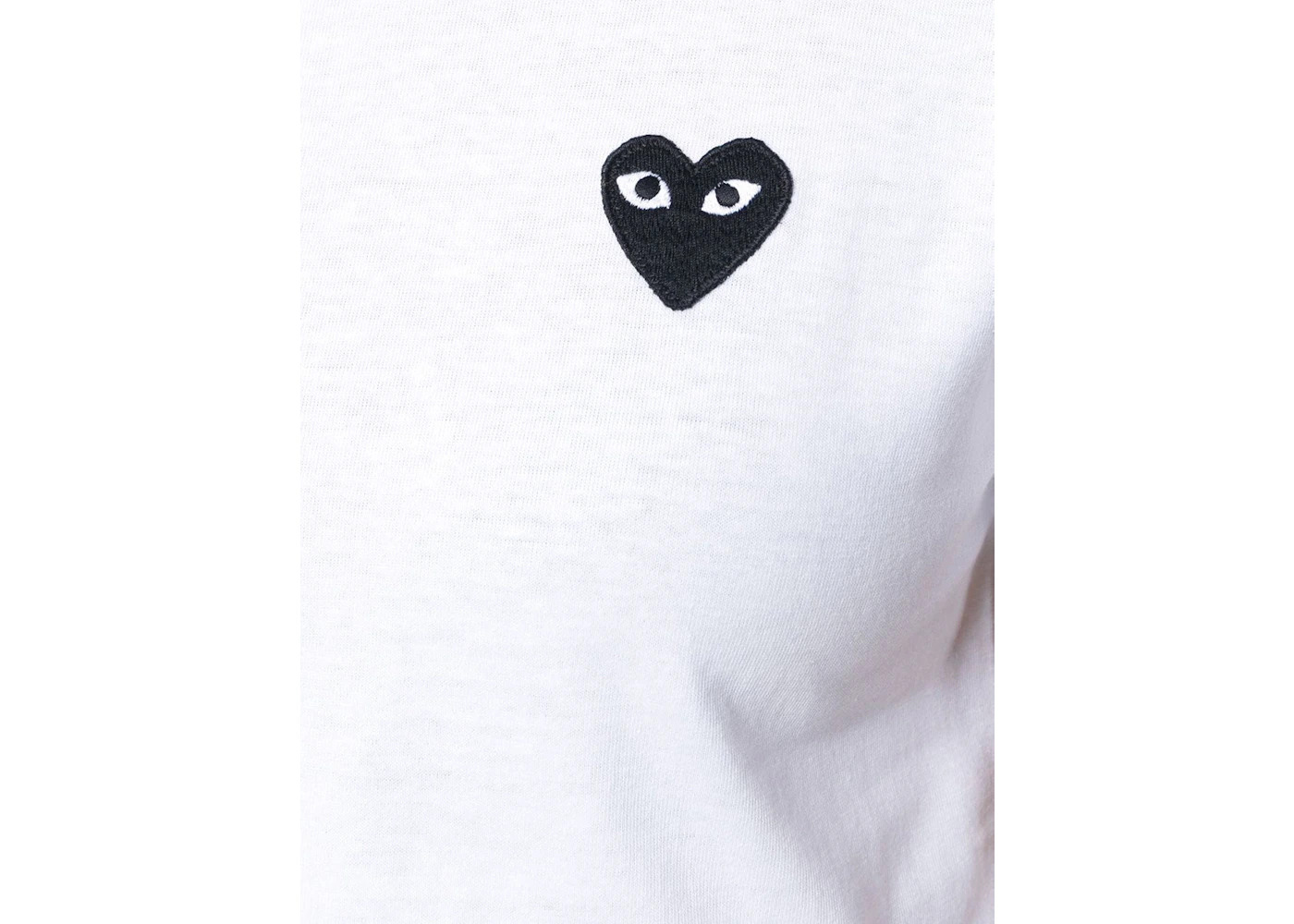 Comme des Garcons Play Women's Black Emblem T-Shirt White/Black (SS22) - 2