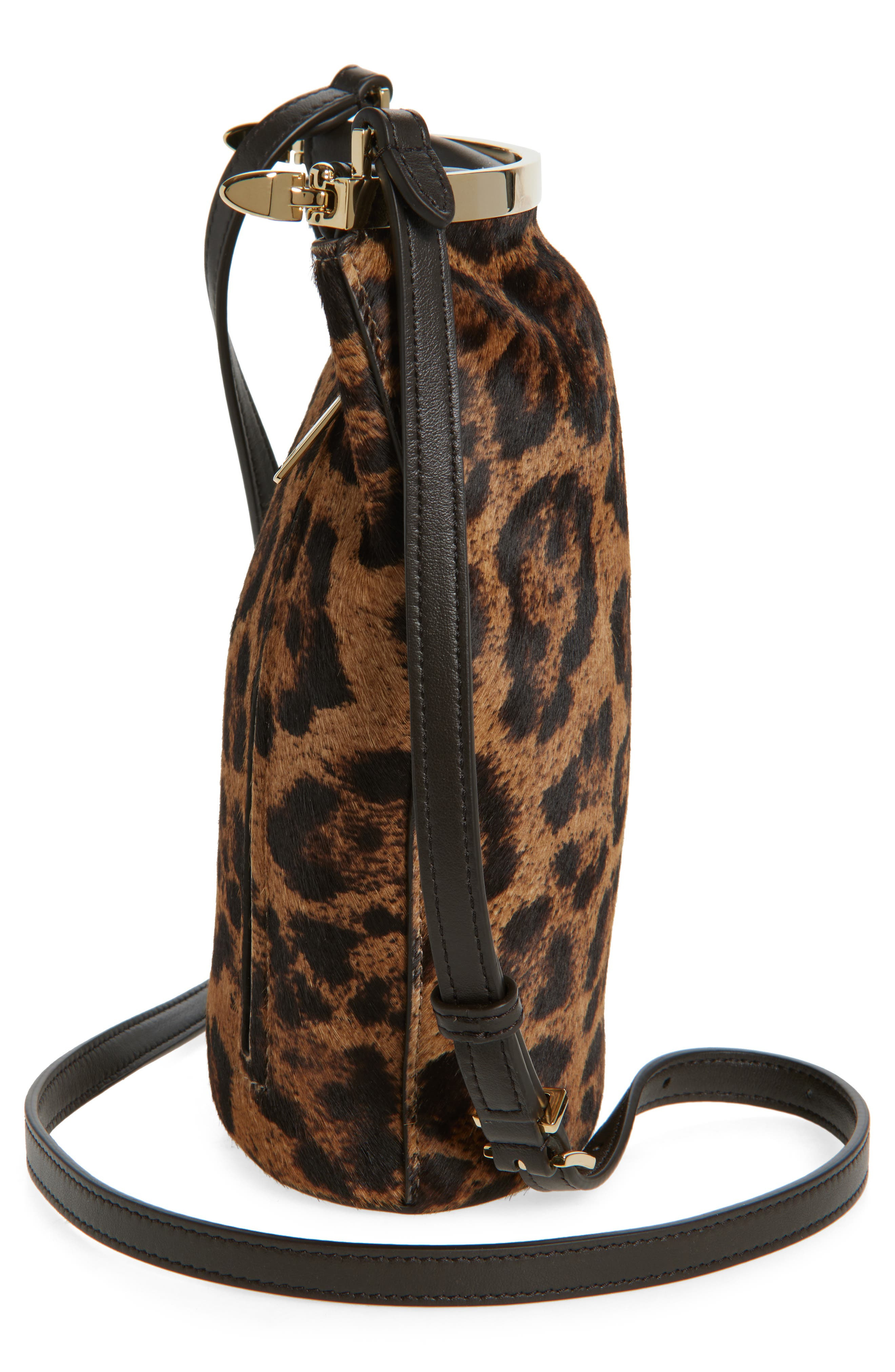 Mini Tod's Magenta Bag Genuine Calf Hair Bucket Bag in Cammello Ch/Palissandro at Nordstrom - 5