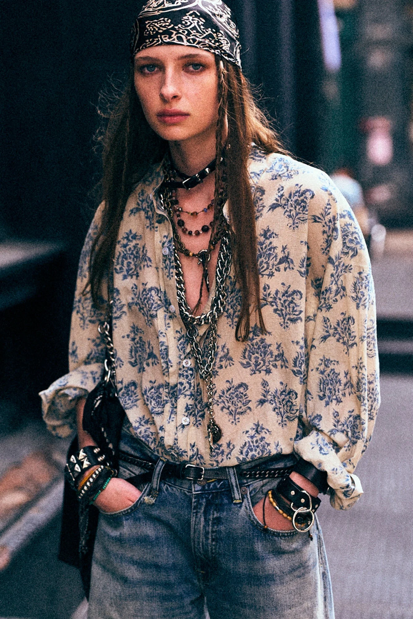 PLEATED FRONT SHIRT - 1