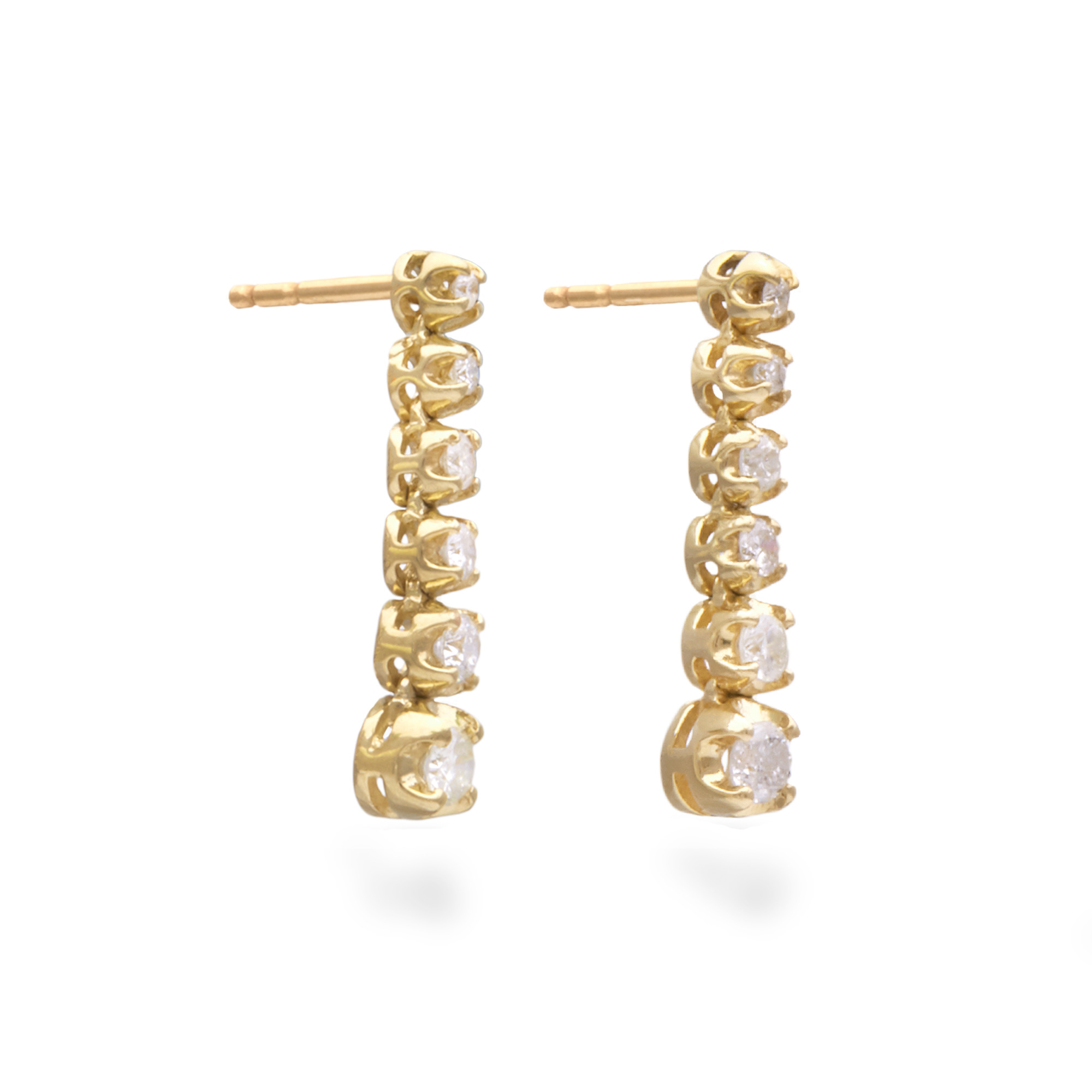 Noble Diamond Tennis Earrings - 4