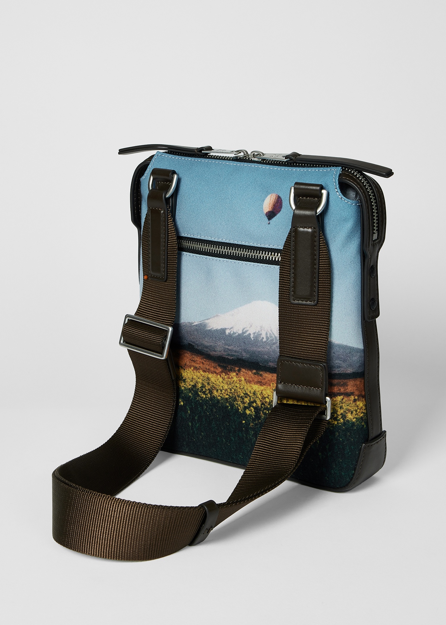 'Signature Stripe Balloon Mount Fuji' Print Flight Bag - 8