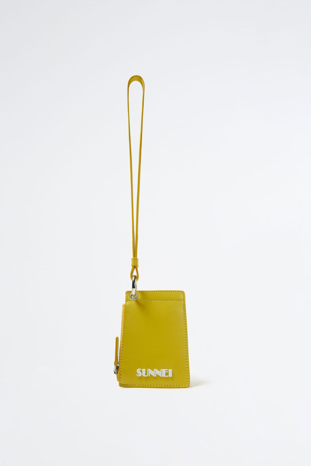 YELLOW LEATHER CARD HOLDER - 1