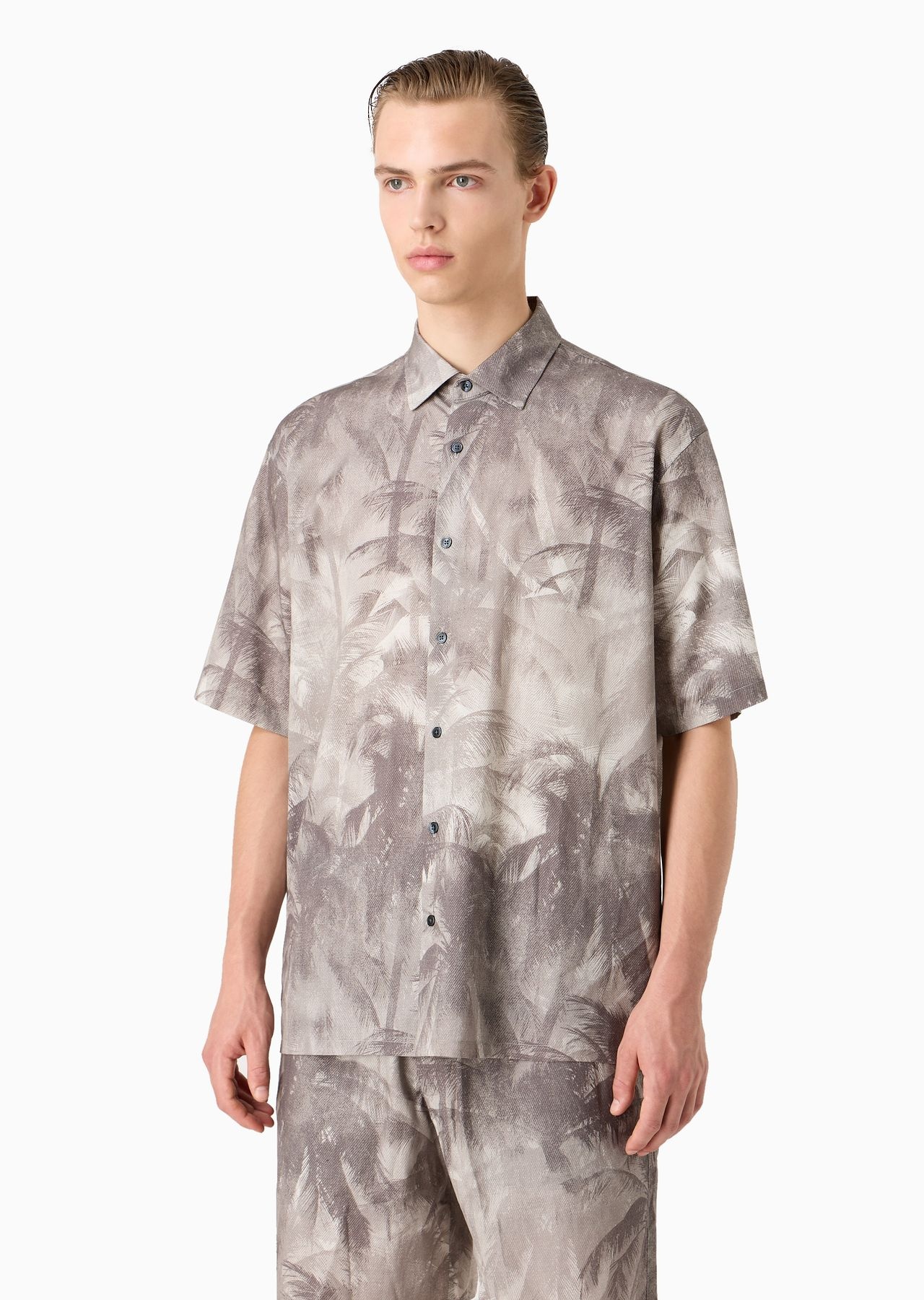 ASV Lyocell-blend oversized, short-sleeved shirt with all-over print - 2